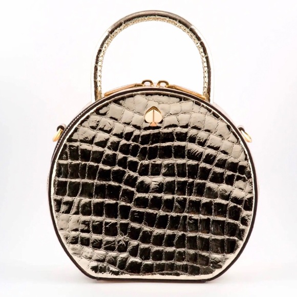 kate spade Handbags - BNWT Kate Spade Andi metallic croc embossed leather bag